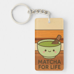 Niedlich Matcha Bowl Sticker Schlüsselanhänger
