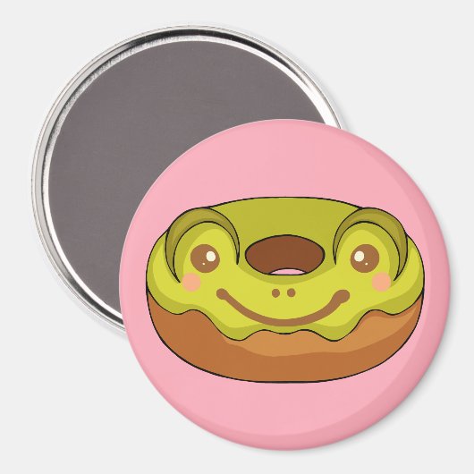 Niedlich Matcha Frog donut Magnet (Vorderseite/Rückseite)