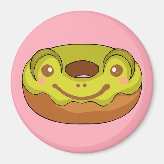 Niedlich Matcha Frog donut Magnet (Vorne)