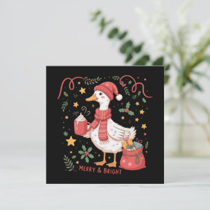 Niedlich Matching Christmas Goose Funny Family Duc Feiertagskarte
