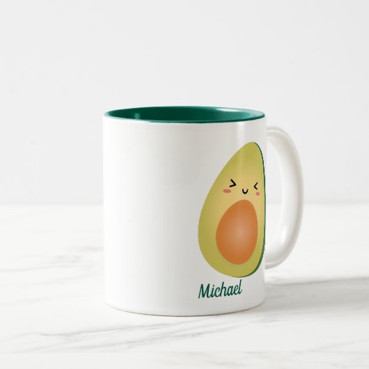 Niedlich Matching Couple Avocados Funny Lasse Avoc Zweifarbige Tasse (VorderseiteRechts)