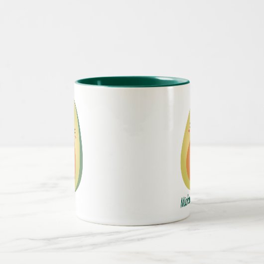 Niedlich Matching Couple Avocados Funny Lasse Avoc Zweifarbige Tasse (Mittel)