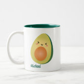 Niedlich Matching Couple Avocados Funny Lasse Avoc Zweifarbige Tasse (Links)