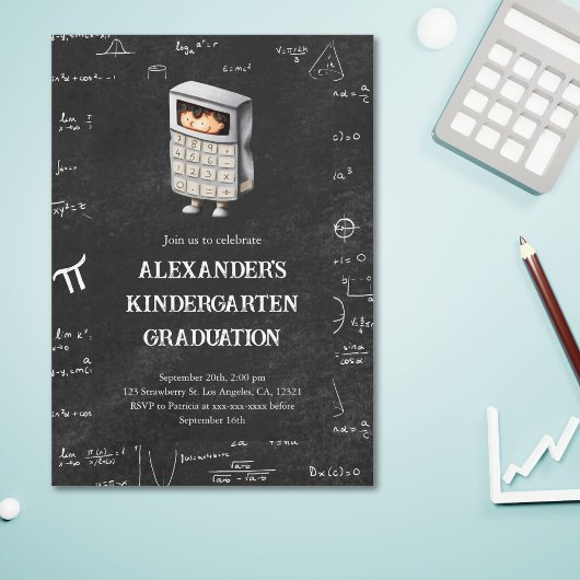 Niedlich Mathe Kids Kindergarten Abschluss Einladung
