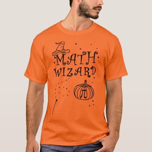 Niedlich Mathe Wizard Pumpkin Pi Pie Teacher Hallo T-Shirt (Vorderseite)