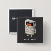 Niedlich Mathematik Nerd Black Kid Button (Vorne & Hinten)