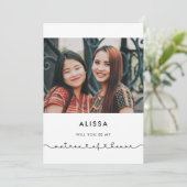 Niedlich Matron of Honor Vorschlag Karte (Stehend Vorderseite)