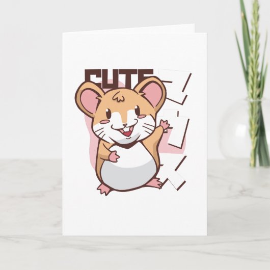 Niedlich Mäuse Hamster Maus Tiergeschenk Karte (Vorderseite)