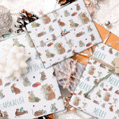 Niedlich Mäuse Lesen von Büchern Jolabokaflod Geschenkpapier Set