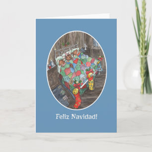 Niedlich Mäuse Weihnachten Strumpf Spanischer Gruß
