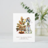 Niedlich Mäuse Weihnachtsbaum Urlaub Postkarte (Stehend Vorderseite)