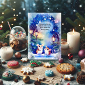 Niedlich Mäuse Weltfrieden Bibel Verse Weihnachten Karte