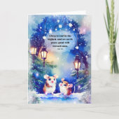 Niedlich Mäuse Weltfrieden Bibel Verse Weihnachten Karte (Vorderseite)