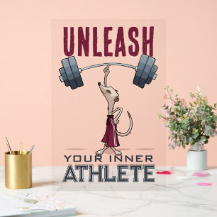 Niedlich Meerkat Entleash Your Inner Athlete Carto Acrylschild