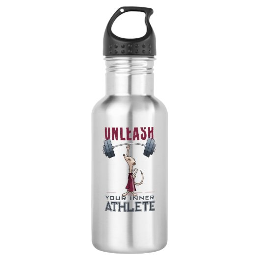 Niedlich Meerkat Entleash Your Inner Athlete Carto Edelstahlflasche (Vorderseite)