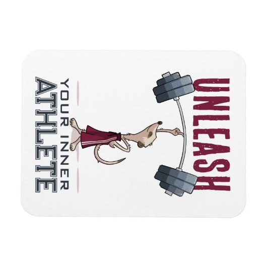 Niedlich Meerkat Entleash Your Inner Athlete Carto Magnet (Horizontal)