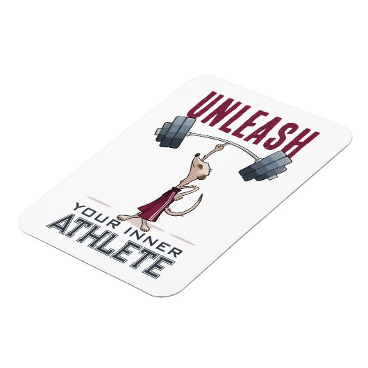 Niedlich Meerkat Entleash Your Inner Athlete Carto Magnet (Linke Seite)