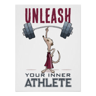 Niedlich Meerkat Entleash Your Inner Athlete Carto Poster