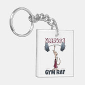 Niedlich Meerkat Gym Rat Funny Weightlifter Cartoo Schlüsselanhänger (Vorderseite links)