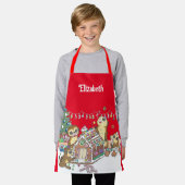 Niedlich Meerkat Holiday Gingerbread House Schürze (Getragen)