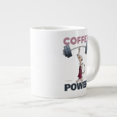 Niedlich Meerkat Kaffee Power Weightlift Cartoon Jumbo-Tasse (Vorderseite Rechts)