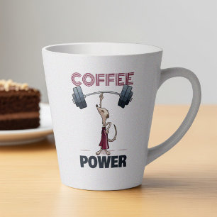Niedlich Meerkat Kaffee Power Weightlift Cartoon Milchtasse