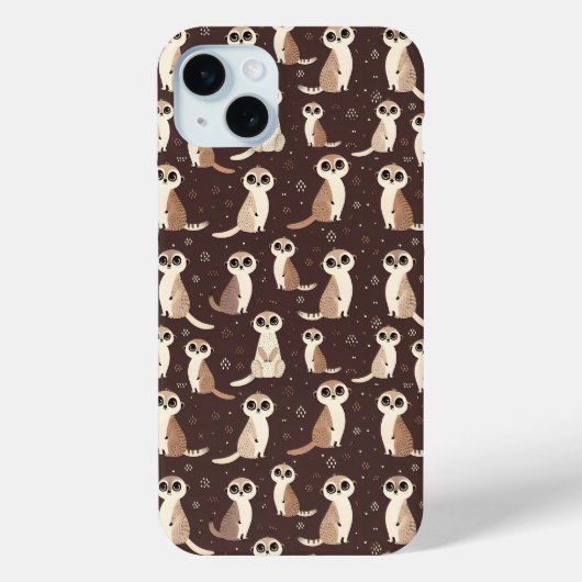 Niedlich Meerkat Muster Case-Mate iPhone Hülle (Rückseite)
