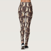Niedlich Meerkat Muster Leggings (Rückseite)