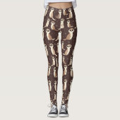 Niedlich Meerkat Muster Leggings (Vorderseite)