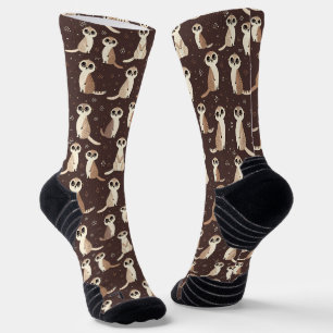 Niedlich Meerkat Muster Socken