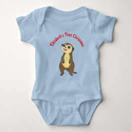 Niedlich Meerkat My First Christmas Baby Bodysuit Baby Strampler