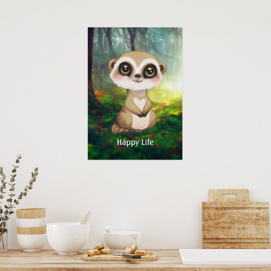 Niedlich Meerkat Poster (Küche)