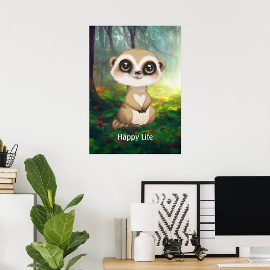 Niedlich Meerkat Poster (Heimbüro)