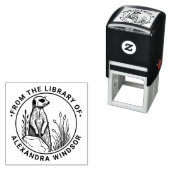 Niedlich Meerkat Stehend #1 Bibliotheksname Permastempel (Beispiel)