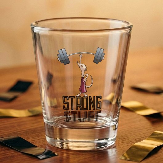 Niedlich Meerkat Strong Stuff Weightlift Cartoon Schnapsglas