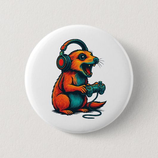 Niedlich Meerkat Video Game Controller Funny Gamer Button (Vorderseite)