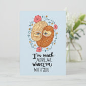 Niedlich mehr ich mit dir Igel Couple Karte (Stehend Vorderseite)