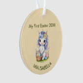 Niedlich mein erstes Osterunikorbaby Ornament (Vorderseite)