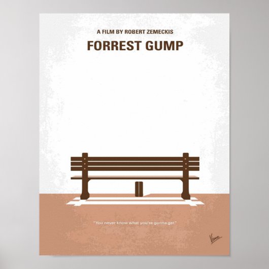 Niedlich mein Forrest Gump Minimaler Movie Poster  (Vorne)