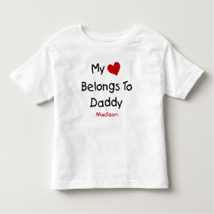 Niedlich mein Herz gehört zu Daddy Baby Bodysuit Kleinkind T-shirt