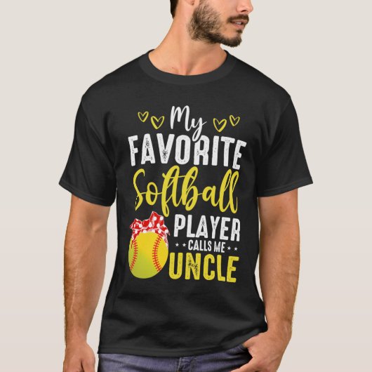 Niedlich mein Lieblings-Softball-Player ruft mich  T-Shirt (Vorderseite)