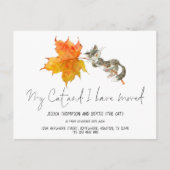 Niedlich Meine Katze Ich habe Skript Autumn Neue Z Postkarte (Vorderseite)