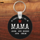 Niedlich meine Lieblings-Leute nennen mich Mama Pe Schlüsselanhänger (Vorderseite)