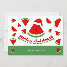 Niedlich Melon Frory Christmas Illustration Feiertagskarte