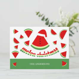 Niedlich Melon Frory Christmas Illustration Feiertagskarte