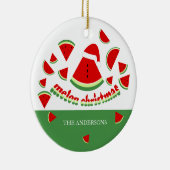 Niedlich Melon Frory Christmas Illustration Keramik Ornament (Rechts)