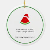 Niedlich Melon Frory Christmas Illustration Keramik Ornament (Hinten)