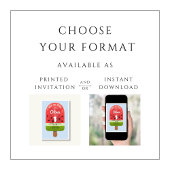 Niedlich Melon Popsicle Girl Einladung