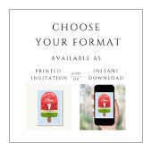 Niedlich Melon Popsicle Girl Seven Birthday Einladung