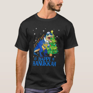 Niedlich Menorasaurus Rex Dinosaurier Tree Weihnac T-Shirt